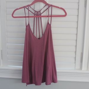 Pink/Purple Express Tank Top  With String Back